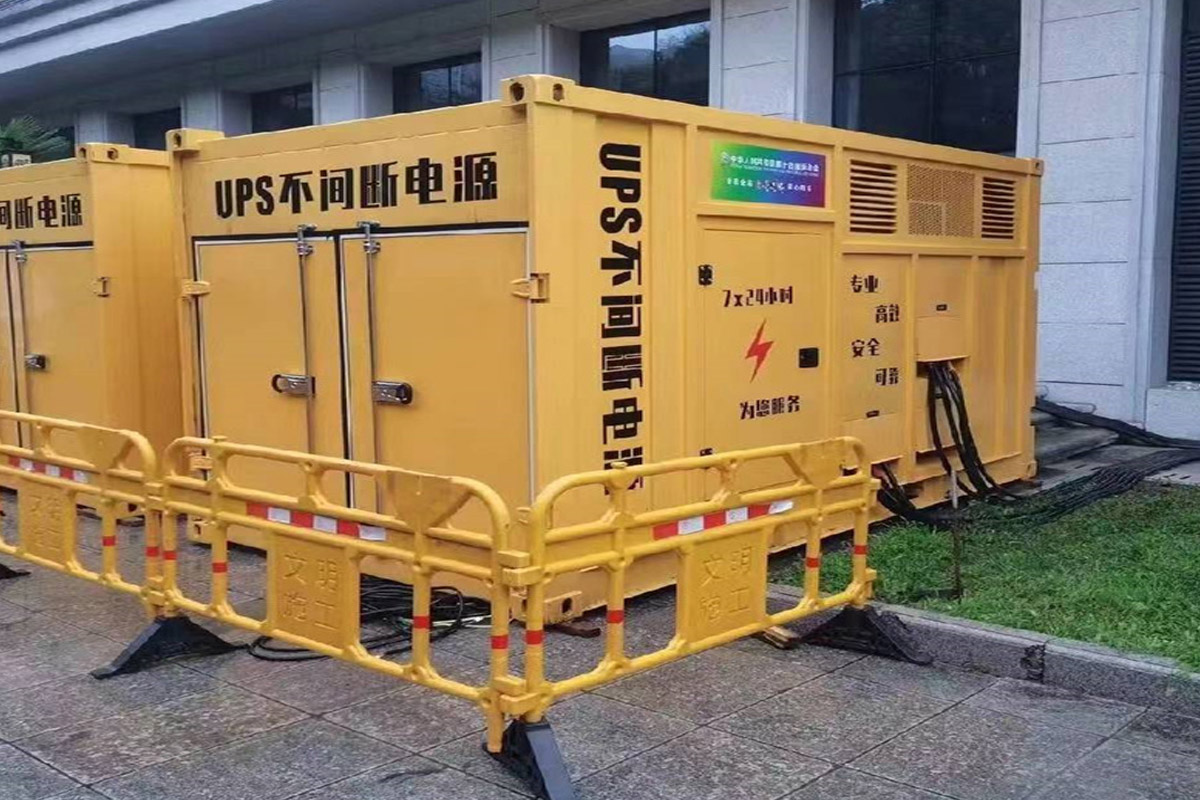 涞水发电机租赁施工现场